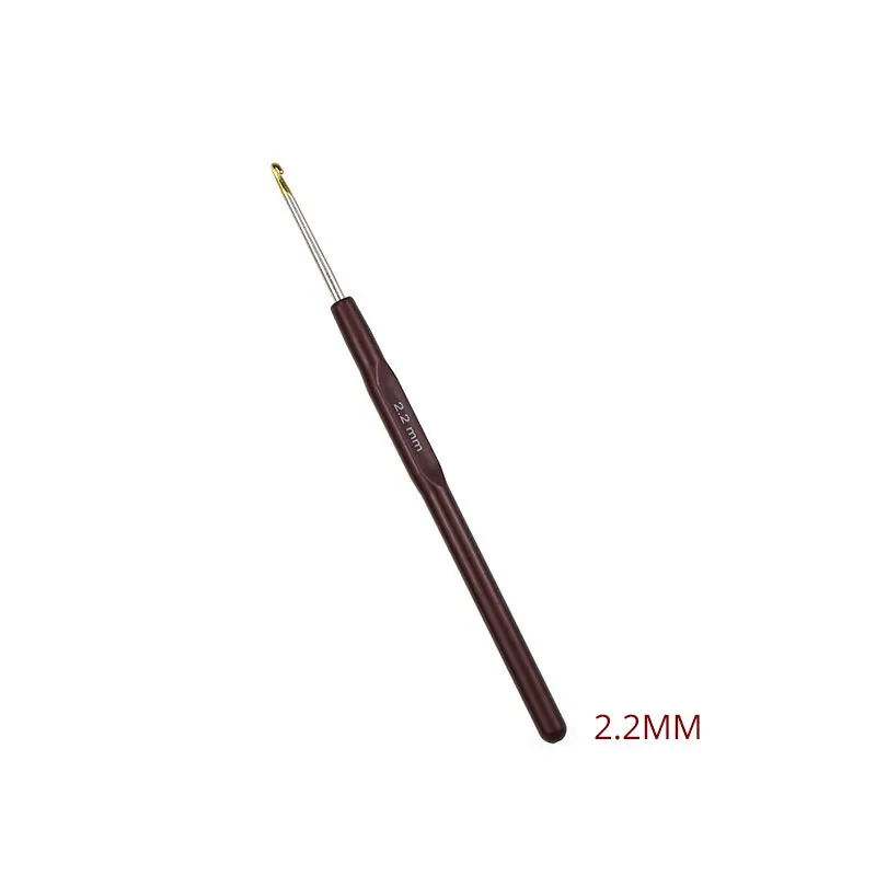 2.2mm 1 шт. 18 размеров 0,5-2,2 мм крючки для вязания крючком алюминиевые маленькие кружева вплетать в пряжу спицы крючок для инструменты для изготовления кукол крючки для вязания - Цвет: 2.2mm