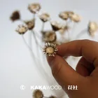 Домашнее украшение Kakawood, натуральный Оригинальный экологичный сушеный цветок, маленький букет Аргентины, импортный цветок на пуговицах