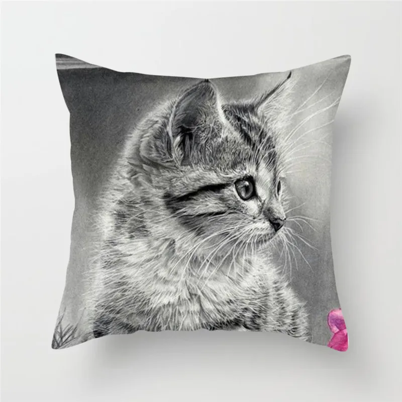 Наволочка Fuwatacchi с изображением бабочки и мака наволочка принтом милого кота