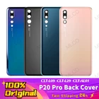 Оригинальное заднее стекло для Huawei P20 Pro CLT-L09 CLT-L29 CLT-AL01 задняя крышка батарейного отсека задняя дверь корпус стеклянная панель с объективом камеры