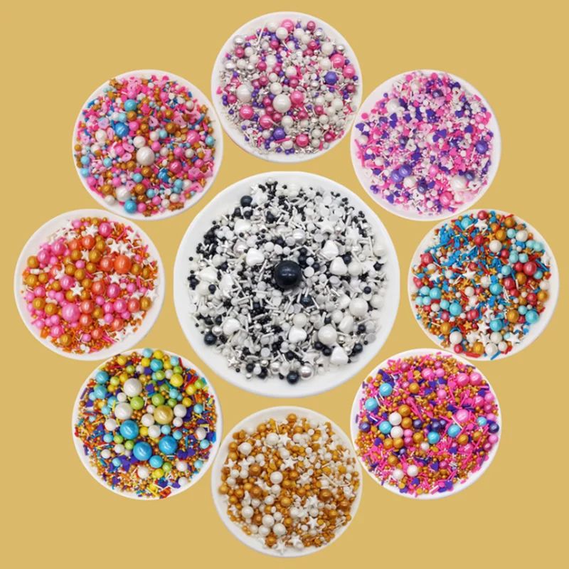 Съедобные красочные сахара имитация жемчуга сахарные шарики выпечка торта DIY