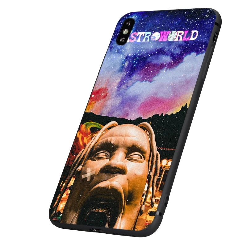 Черный чехол ТПУ для iphone 5 5s se 6 6s 7 8 plus x 10 чехол силиконовый чехол для iphone XR XS 11 pro MAX чехол Трэвиса Скотта astroworld