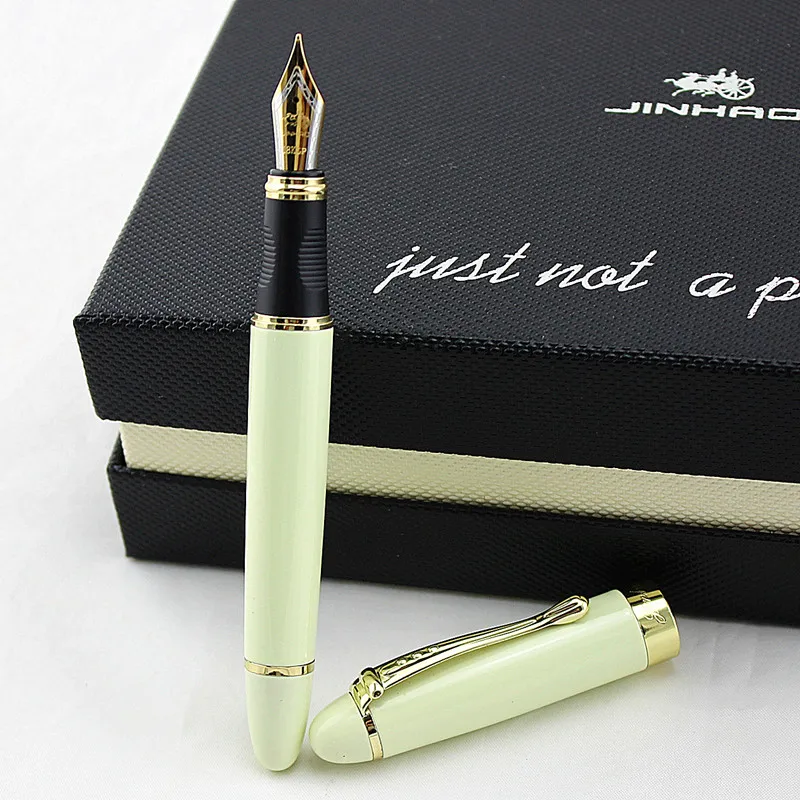 Высокое качество Iraurita перьевая ручка Роскошный Jinhao 450 полностью металлические золотые ручки с зажимом канцелярские принадлежности для офиса и школы