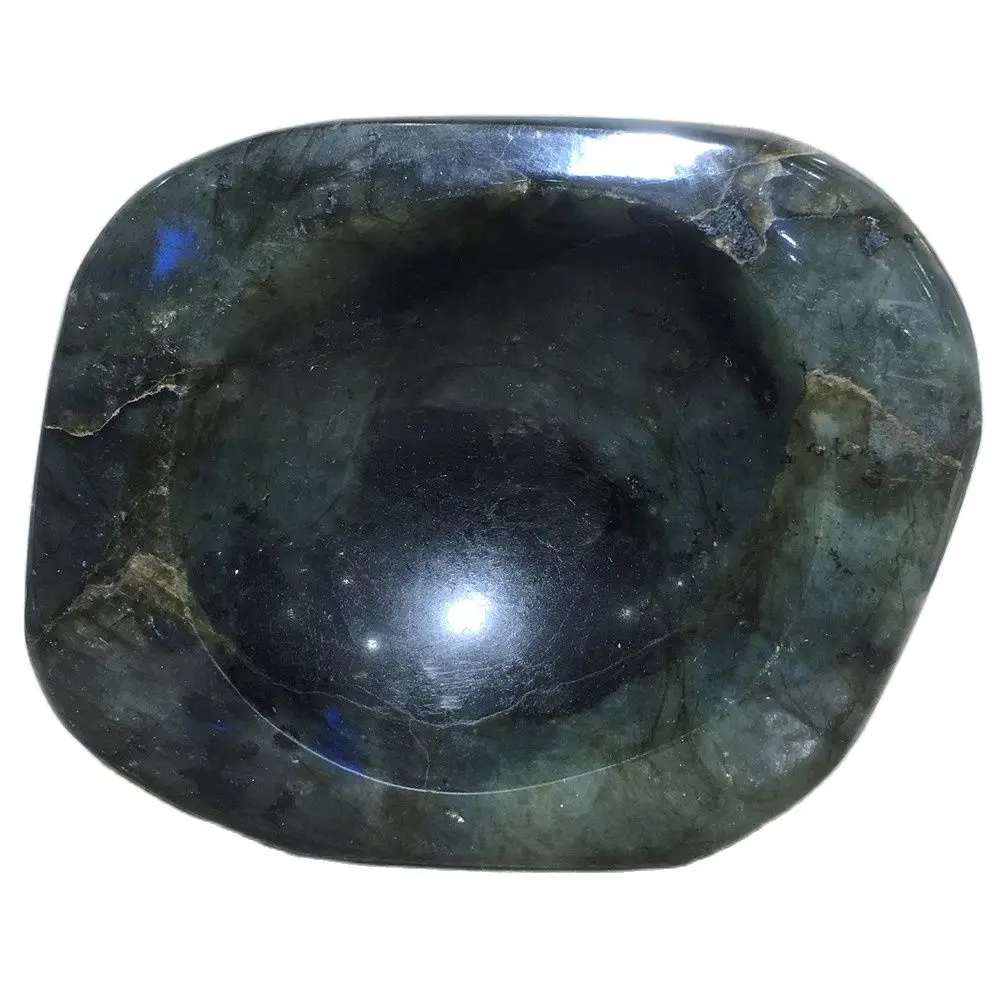 

Natural Crystals Stone Labradorite Ornament Chakra Healing Handicraft Gemstones Gift Home Decoration Reiki Treatment Quartz Bowl