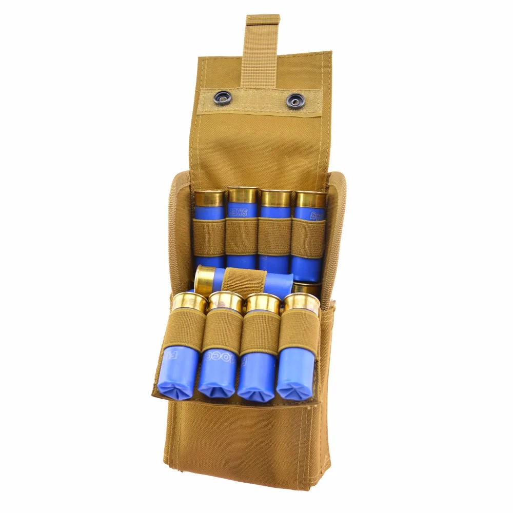 Mochila De caza con 25 fundas redondas de calibre 12, bolsa de recarga, para revistas tácticas Molle PALS, accesorios de nailon