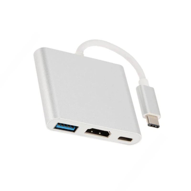 USBC к HDMI 4K USB 3 1 Тип C в зарядный концентратор адаптер AV видео алюминиевый сплав