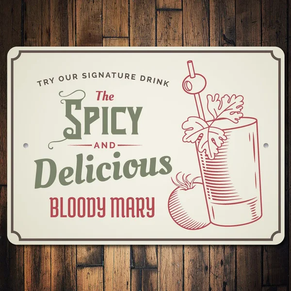 

Bloody Mary Tin Sign Metal Sign Metal Poster Metal Decor Metal Painting Wall Sticker Wall Sign Wall Decor Decor for Home
