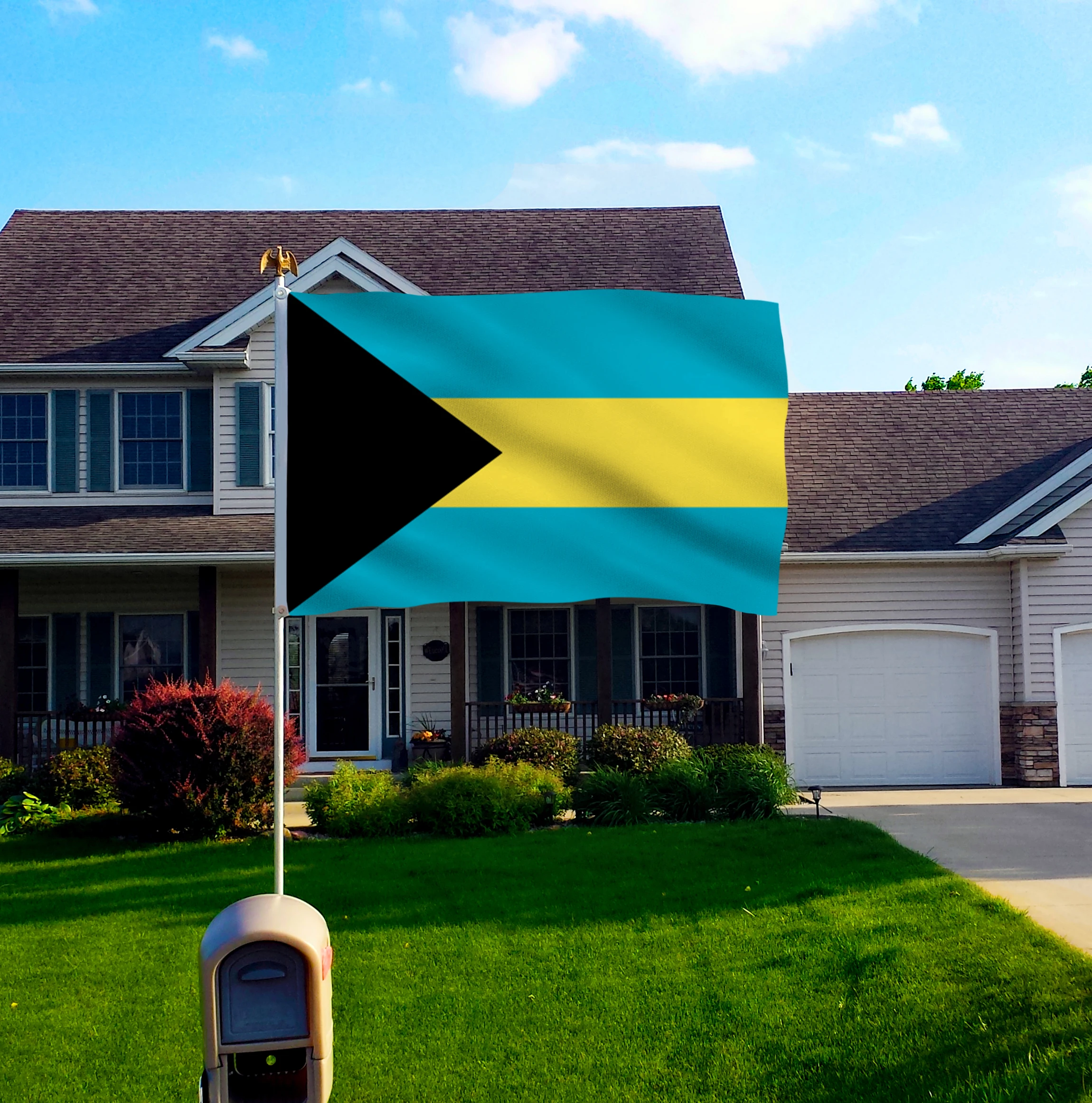 DFLIVE Багамские острова флаг страны 3x5 футов напечатанный полиэстер Fly 90x150 см