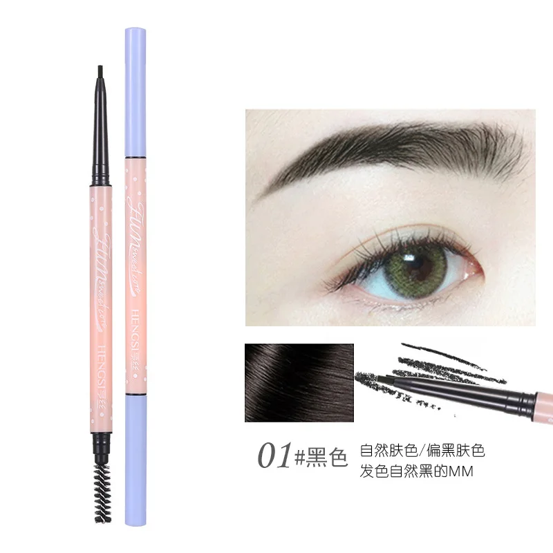 

New 6 Color Portable Soft Double Head Eyebrow Pencil Liner Eye Brow Makeup Cosmetic Natural Waterproof Makeup Tools