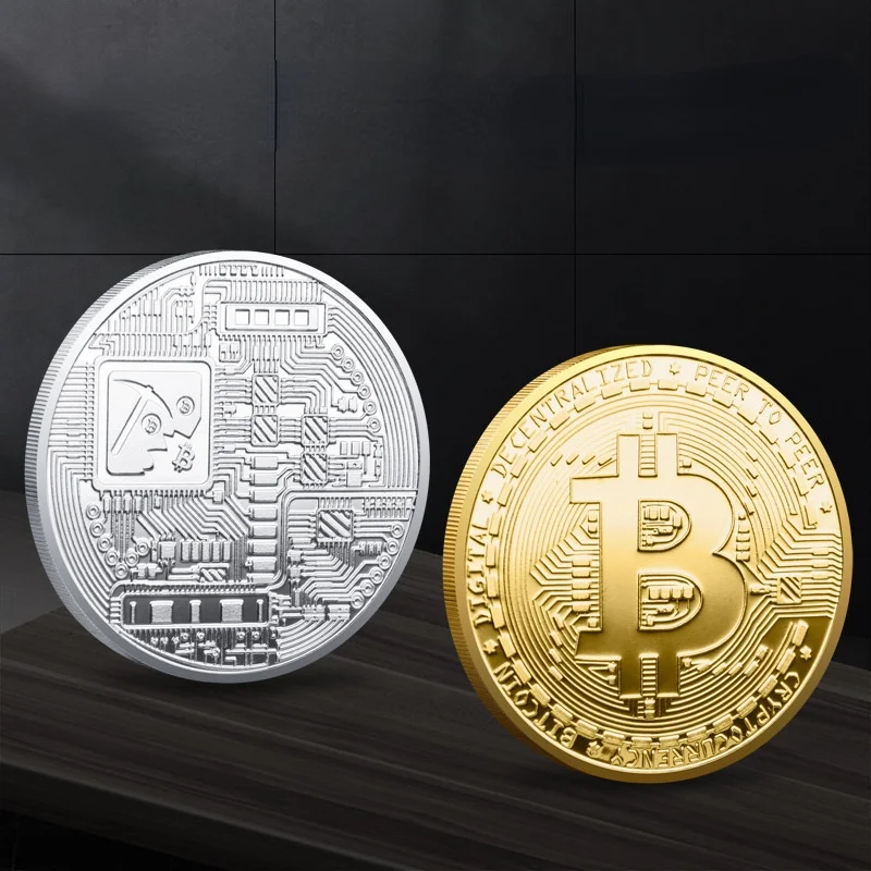 

40MM*3MM New High Quality BTC Bit B Commemorative Coin Digital Virtual Currency Gold Coin Silver Coins Collectibles