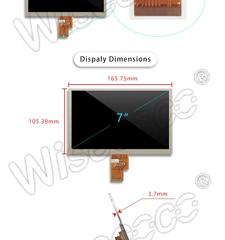 Wisecoco 7 дюймов 1024*600 ips экран дисплей ЖК TFT монитор EJ070NA-01J с драйвером плата управления 2AV HDMI VGA для Raspberry Pi