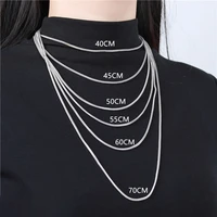 925 sterling silver mens chopin chain foxtail necklaces on the neck for women jewelry gift female long 40 45 50 55 60 70cm