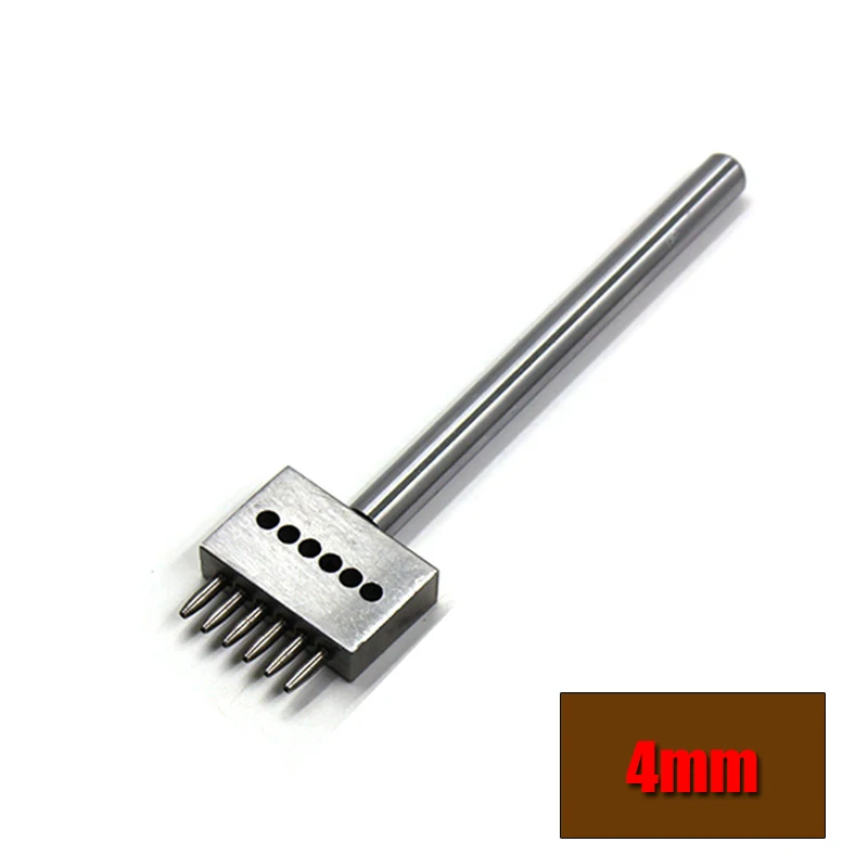 RX103-4mm-6hole 4, 5, 6, 8 мм расстояние кожаных Дырокол DIY ручной Перфорированный Круглый прошивка Дырокол Инструменты дырокол кожа Пробивной инструмент 2/4/6/отверстие - Цвет: RX103-4mm-6hole