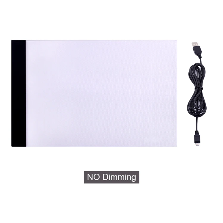 NO Dimming CHIPAL A4 светодиодный планшет для рисования цифровой графический планшет световой короб калькирование, копирование через встроенный USB электронный Искусство Графический картина от китайских производителей - Цвет: NO Dimming