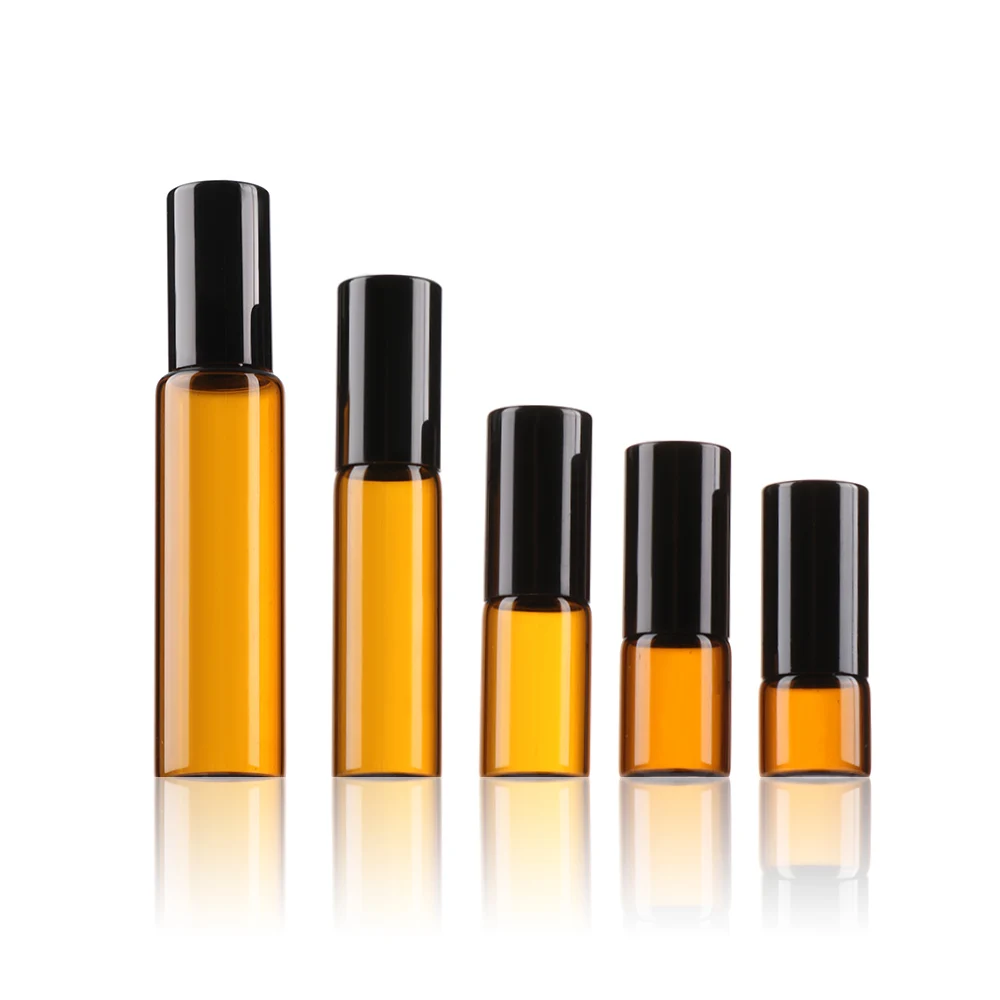 1 PC Portable 1ML 2ML 3ML 5ML10ML Amber Roll On Roller Bottle for Essential Oils Refillable Perfume bottle Deodorant Container | Красота и