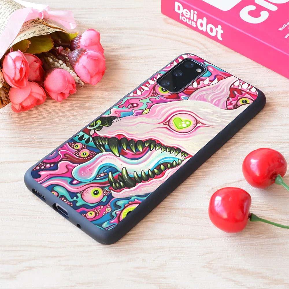 

For Samsung Galaxy Glitterwolf Acrylic Painting Print Soft Matt Phone Case