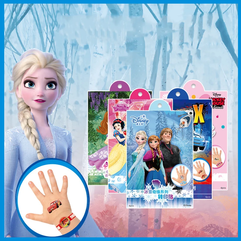 

Disney Sophia Frozen Princess Aisha Anna Disposable Tableware Accessories Tattoo Sticker Mickey Minnie Birthday Party Decor Gift