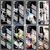 Phone Case For Huawei P40 P30 P20 P10 Lite Smart Pro 2019 2020 2021 Tempered Glass Cover Shell One Piece Anime