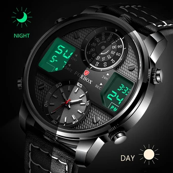 Watch for Men LIGE New Sport Wristwatch Waterproof Quartz LED Watch Mens Fashion Leather Automatic Date Clock Relogio Masculinov Other Image