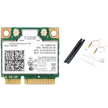 NEW-1200Mbps Wireless AC7260 Wifi Card 7260HMW Mini PCI-E 2.4G/5Ghz Adapter 802.11Ac IPEX Antennas Wireless Network Card