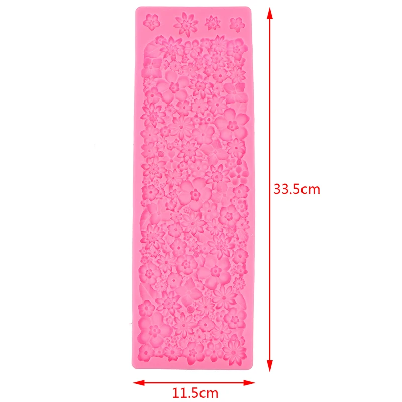 33 5*11 5 см большой силиконовый коврик для форм с цветочным узором 3D полноразмерная