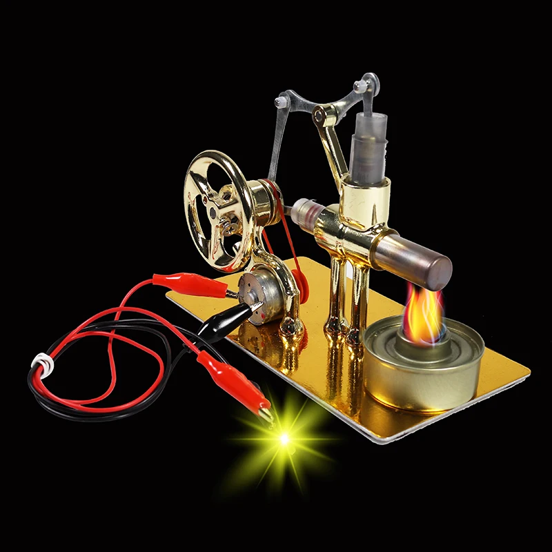 

Дети 8 лет физика Tecnologia паровые игрушки Мини Алкогольная лампа горячий воздух Стирлинг Модель двигателя генератор мощности двигатель diy ком...