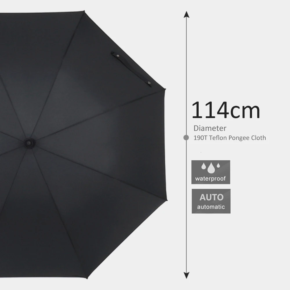 

Big Umbrella Men 114cm Strong Windproof 8 Ribs Long Handle Umbrella Rain Women Fiberglass Large Golf Umbrellas Brand Paraguas