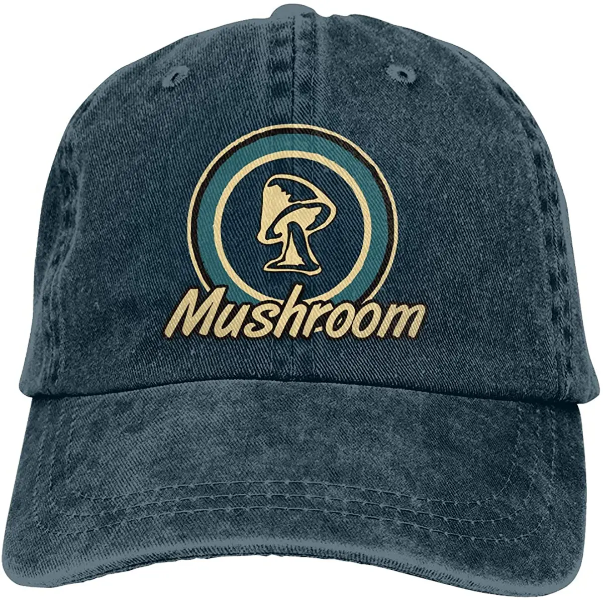 

Unisex Acid Magic Mushrooms Vintage Washed Twill Baseball Caps Adjustable Hats Funny Humor Irony Graphics Of Adult Gift Navy