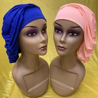 new muslim headdress turban cap for women cotton inner hijabs bonnet arab wrap head hijab underscarf caps islamic 12pcspack