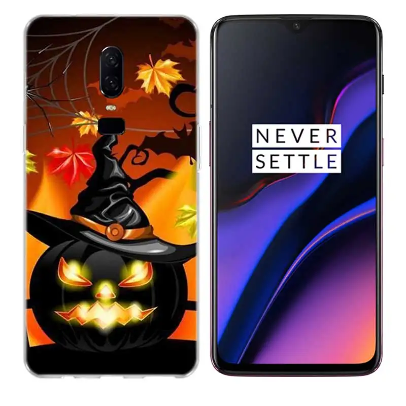 Happy Halloween Luxury Soft TPU Silicone Phone Back Case For OnePlus One Plus 7 Pro 5 5T 6T 6 Fundas Printed Cover Coque |
