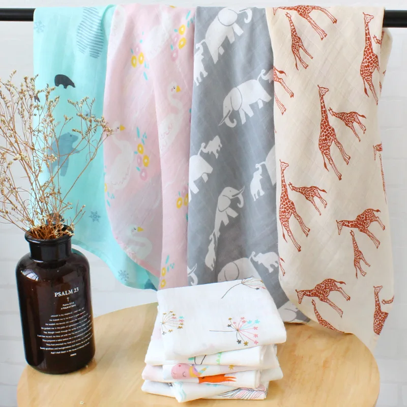 Бамбуковая муслиновая пеленка для новорожденных квадратные пайетки 60*60 см |