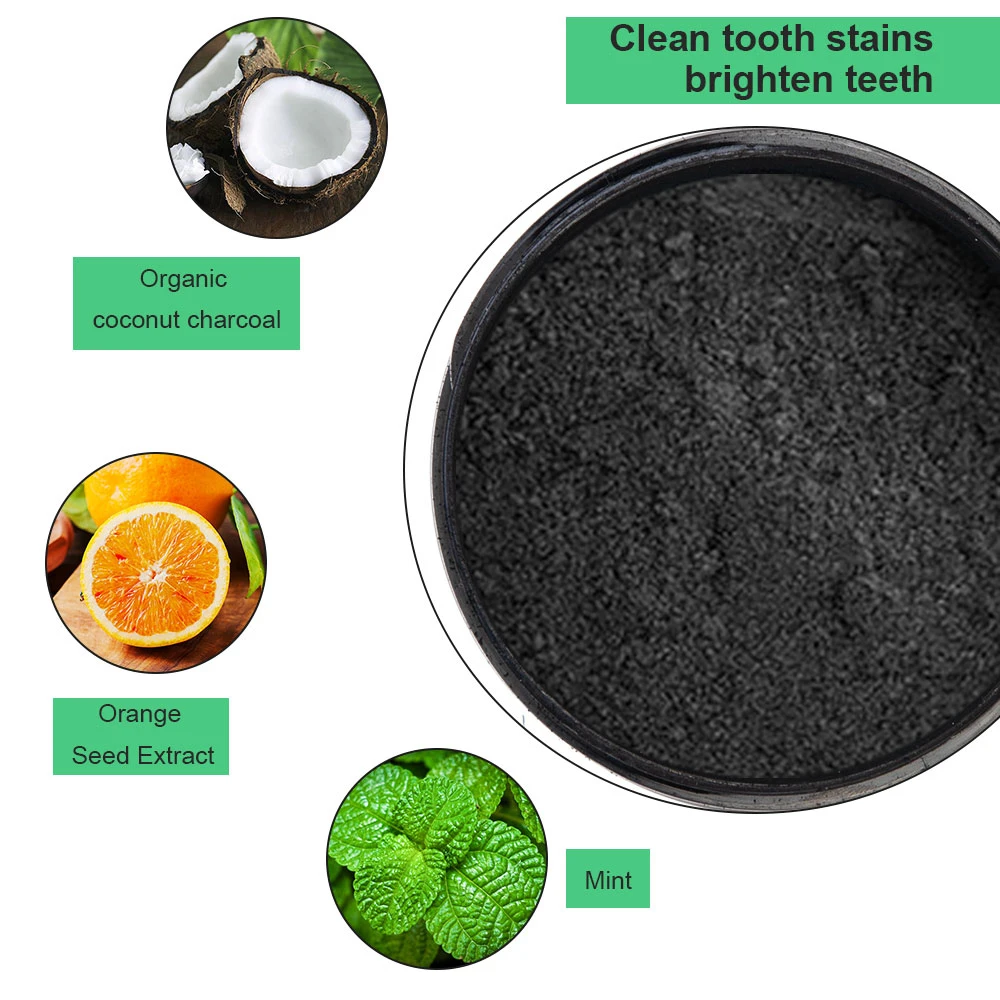 

Teeth Whitening Activated Charcoal Powder 30g Advanced Oral Hygiene Care Tooth Whitener Dental Set With Toothrush