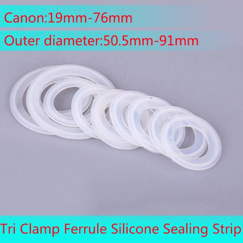 5 шт. подходит 19mm Pipe O/D 50 мм санитарно Tri Clamp наконечник силиконовая уплотнительная