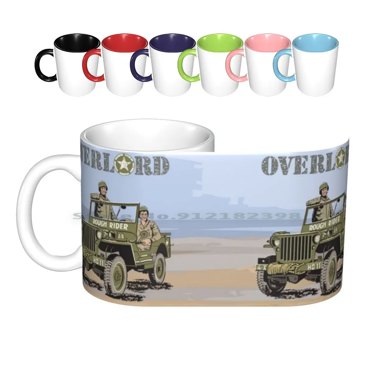

Керамические кружки для кофе, чашки для молока и чая, чашка D Day 75th