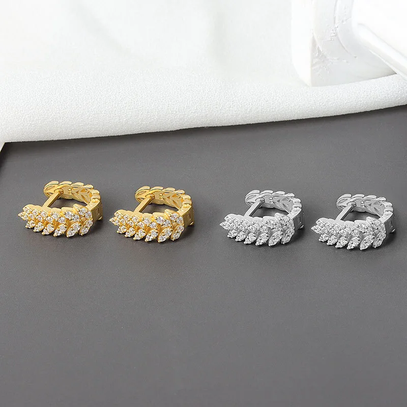 

CH-520 European and American niche light luxury wheat ear earrings cold wind golden earrings women