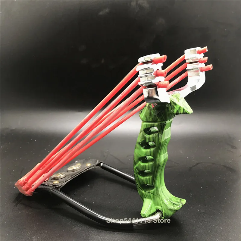 Складные запястье Рогатка с резинками на открытом воздухе Черного и золотого