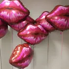 25 шт Большие Гелиевые Шары с губами, розовые и красные губы, шары на День святого Валентина, украшения для свадьбы и дня рождения, принадлежности, воздушный шар из фольги Kiss Me