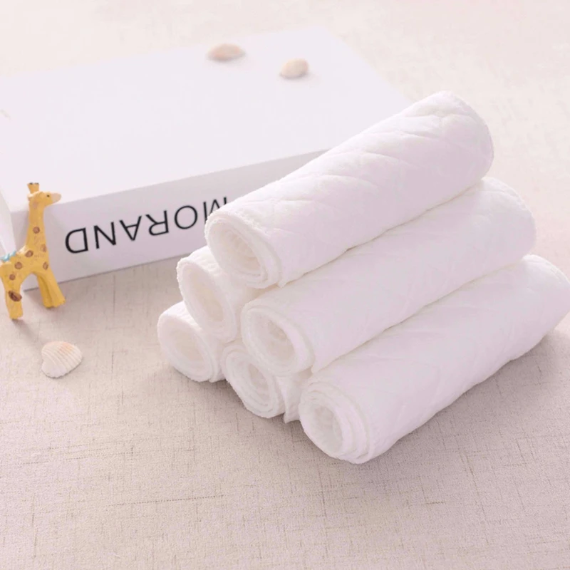 

New arrival Bebe 10PCS/Set Soft Cloth Diaper Inserts Reusable Baby Diapers 1 Piece 3 Layer Insert Washable Infant Baby Diapers