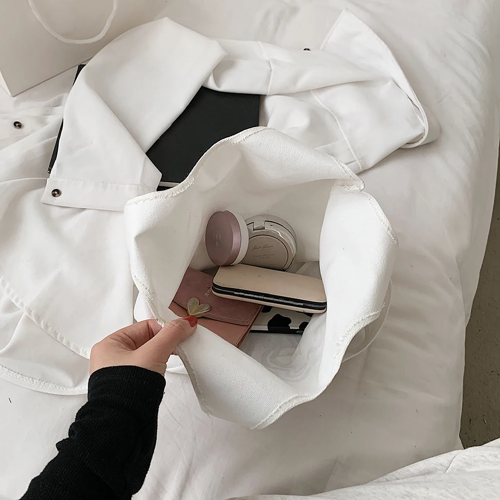 

Women Character Printing Shoulder Shopping Bag Casual Ladies Abstract Character Canvas Large Capacity Tote Handbag Streetwear