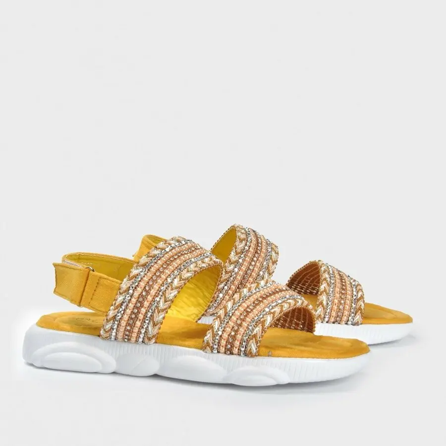 

Women Sandals Mink Shoes Women Yellow Sandals Vzn20-159Y