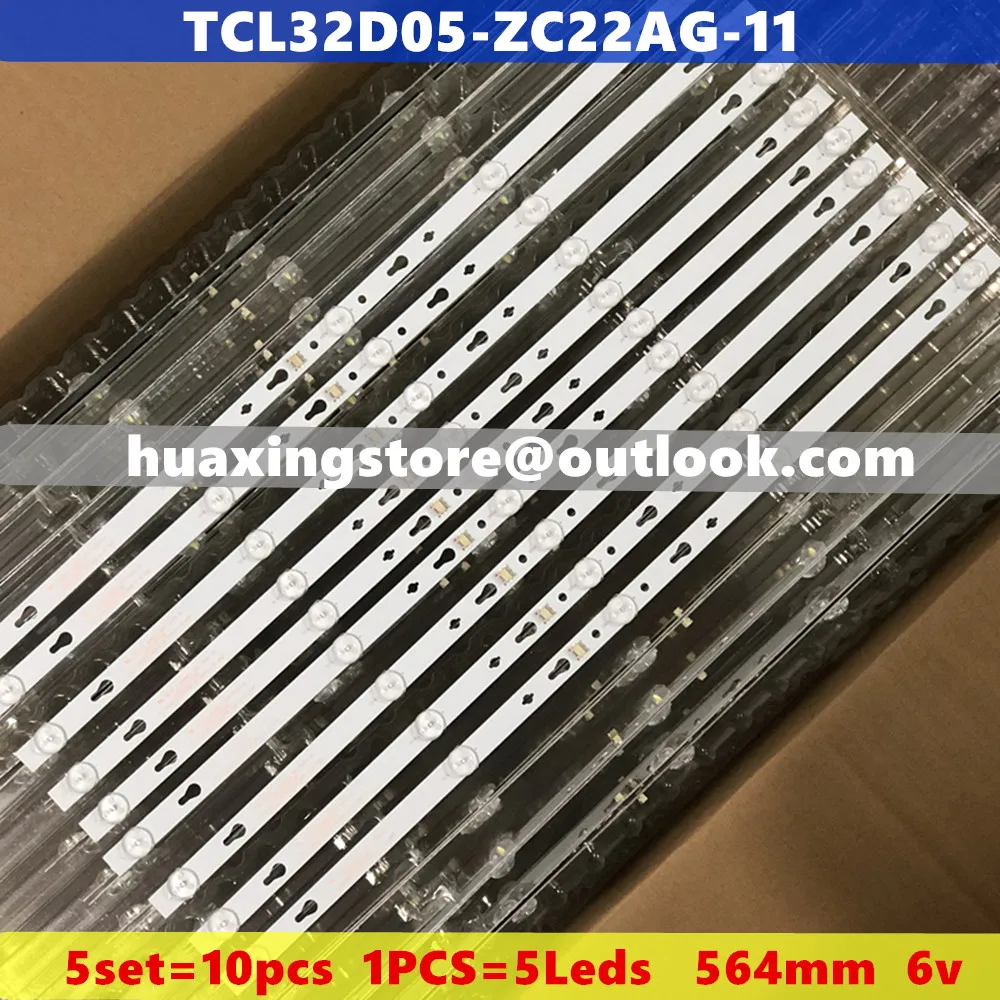 5 комплектов = 10 шт. 564 мм 6 в светодиодный фонарь ламп для MI 32 &quotTV LCD L32M5 AZ TCL32D05 ZC22AG 11
