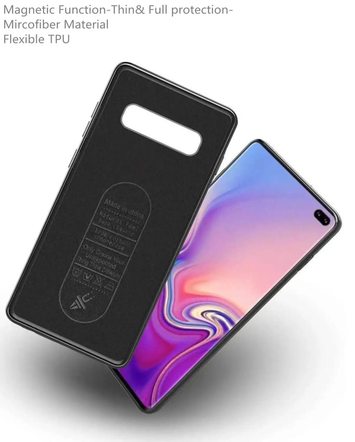 Магнитный автомобильный чехол держатель для Samsung Galaxy S10E S10 Plus ТПУ силиконовый S9 plus
