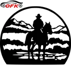 Интересная декоративная Автомобильная наклейка OFK одинокая лошадь, Чернаясеребристая, 20 см * 16 см