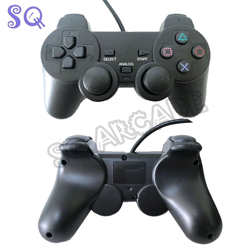 Прозрачный цветной игровой контроллер для PS2 беспроводной геймпад 2 4 ГГц двойная