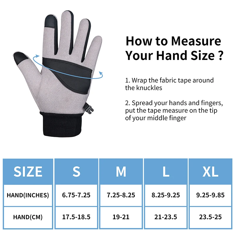 Тактильные перчатки теплые для езды на велосипеде мотоцикле лыжах пеших