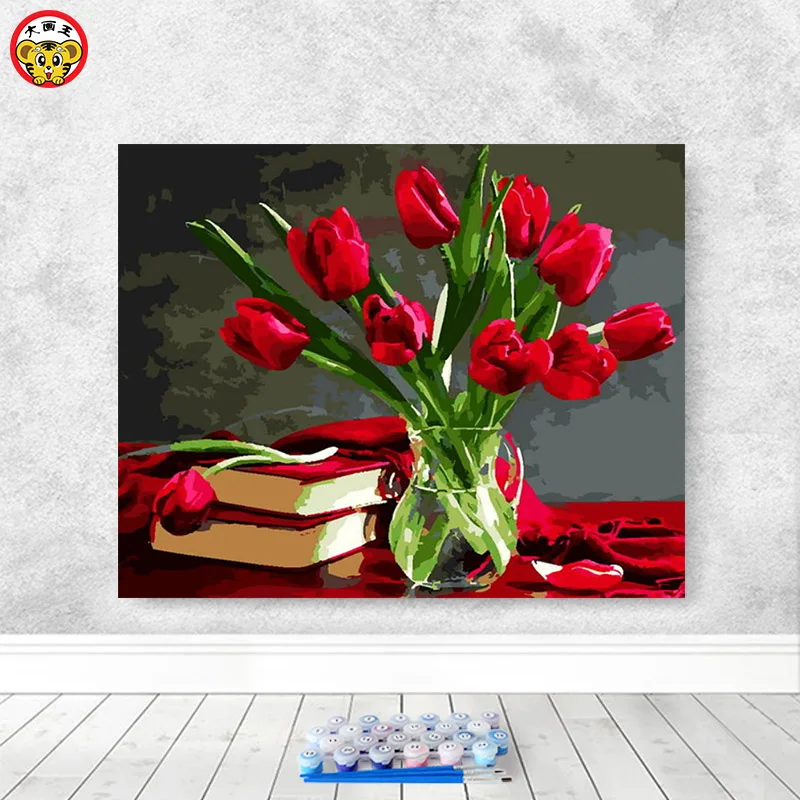paint by number art painting numbers anime Rose flower | Дом и сад