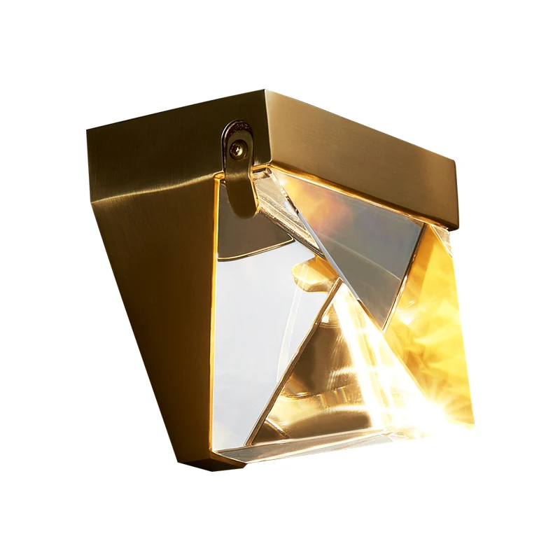 Хрустальный Золотой прикроватный настенный светильник черный s для виллы