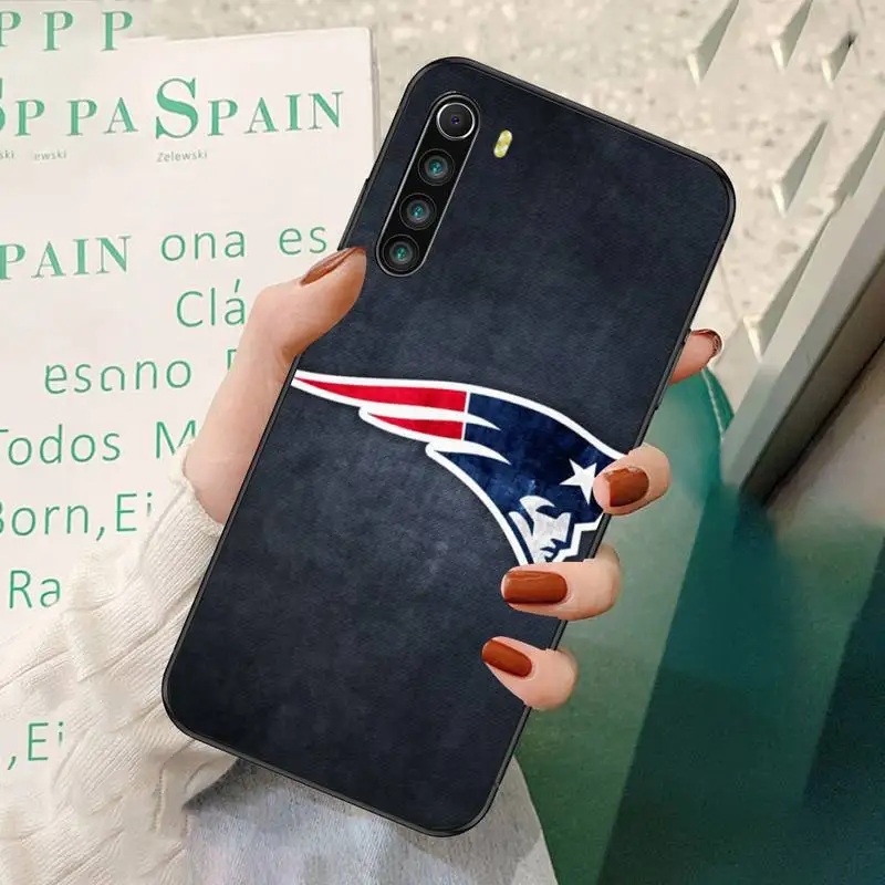 

New England Patriots Black TPU Phone Case For Redmi 7 8 9 A K20 30 Pro Note 8 9 Pro 9s