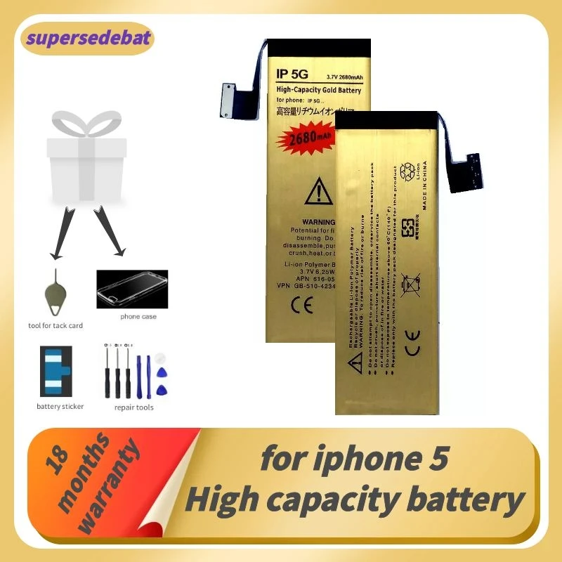

Аккумулятор Supersedebat для Iphone 5, аккумулятор для Iphone 5, аккумулятор для Apple Aifeng 5/g, аккумулятор для телефона, литиевый аккумулятор