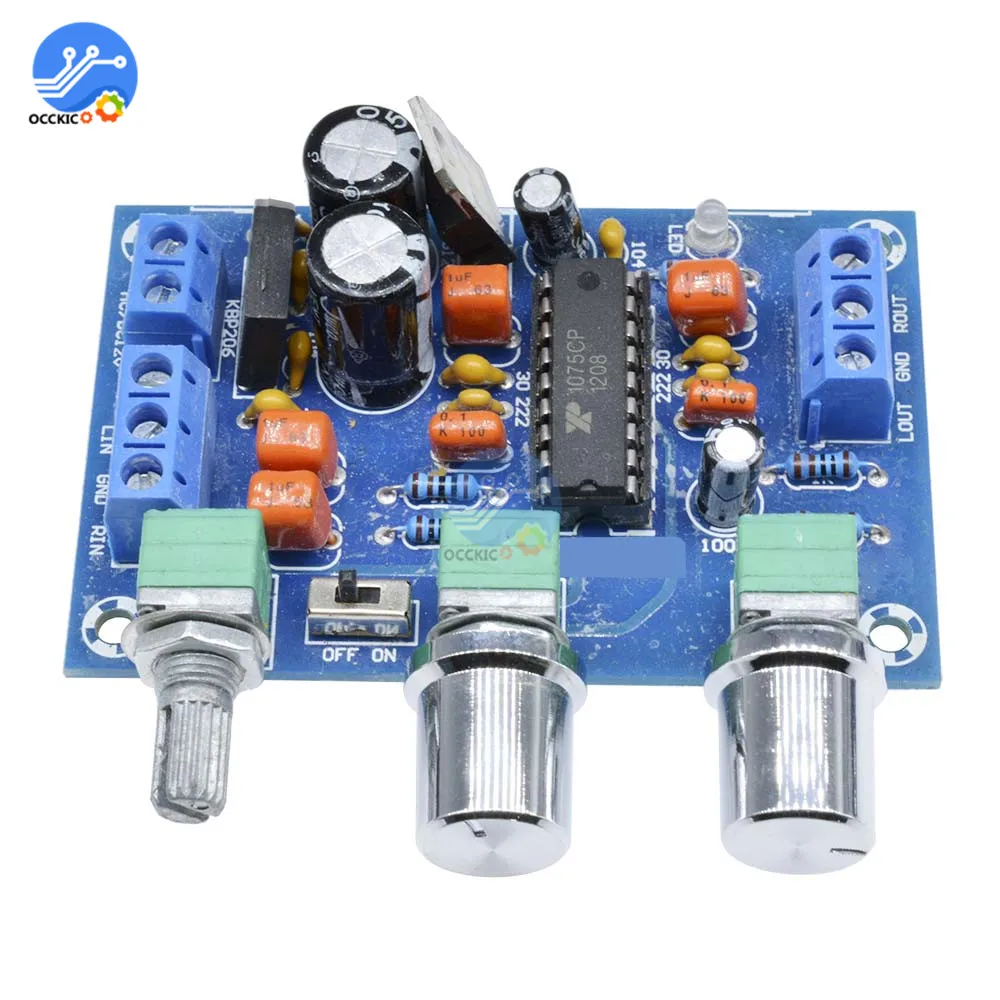XR1075 тон доска Hi Fi предусилитель BBE чип AC/DC 12 15 в аудио динамик с регулировкой